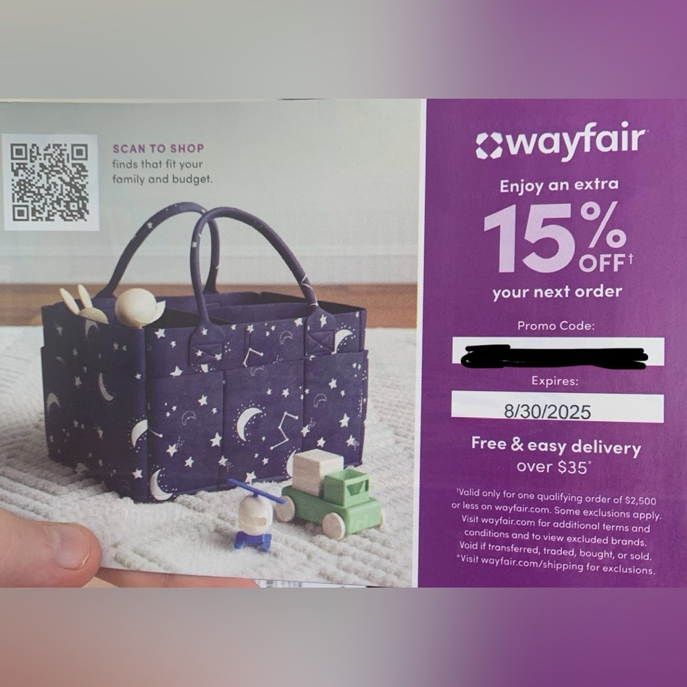 Wayfair 15% off coupon